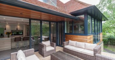 bifold patio door grey