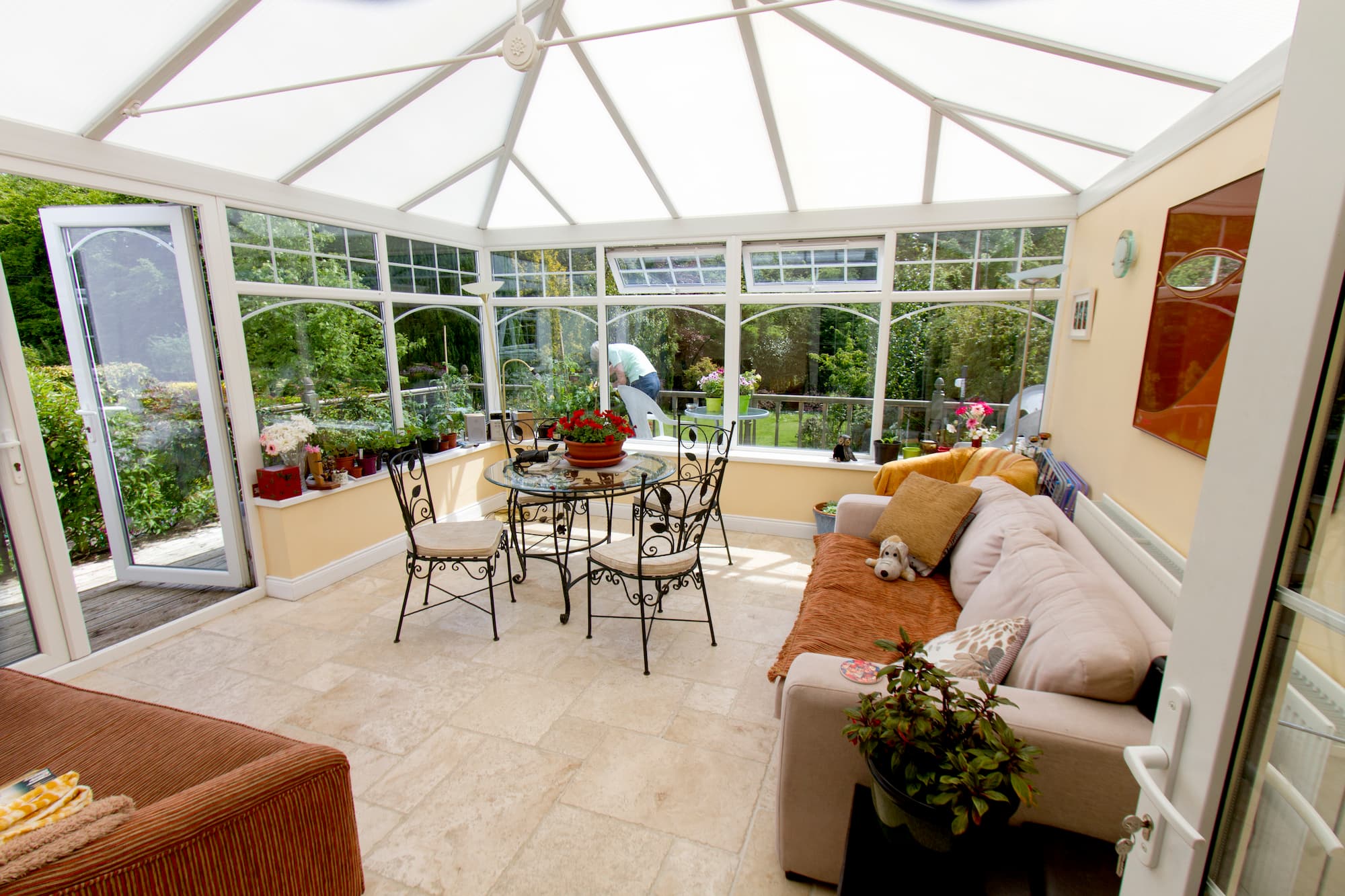 A tiled conservatory for a home in Basingstoke.